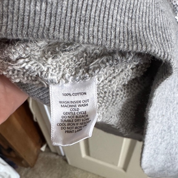 LOFT Gray Sequin Crew Neck Sweater - Picture 3 of 4